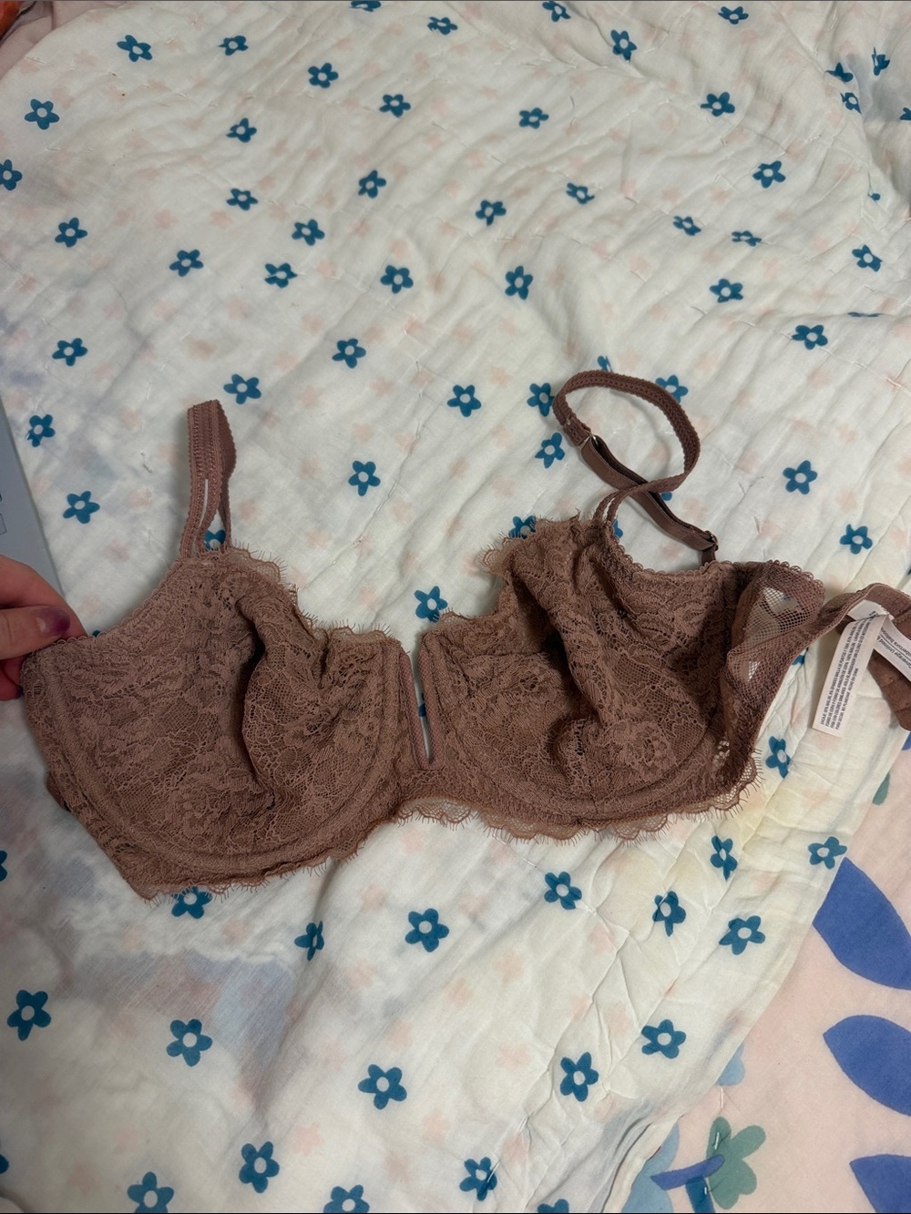 Auden Brown Lace Underwire Bra
